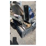 Crate of misc items