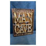 Man cave metal wall sign