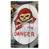Painted pirate wooden wall art