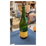 Large green wine bottle