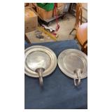 Pewter candle holders