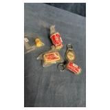 Vintage coco cola keychains, thimble