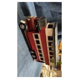 Metal double decker bus