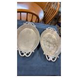 Pewter serving dishes
