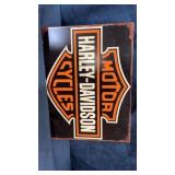 Metal Harley Davidson wall sign