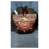 Metal circular Harley Davidson sign