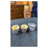 Blue/ white cups