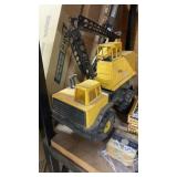 Metal yellow excavator