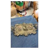 Antique brass  double ink well