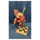 Jauquet 1994 carved Santa decor