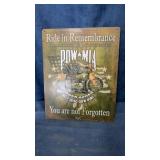 POW / MIA metal motorcycle wall art