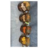Set of 4 Glass automobile cups