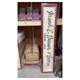 Frank E Bauer & Sons wooden lawn sign 5ï¿½3ï¿½