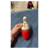 Bowling pin money bank