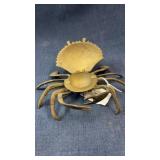Brass crab ashtray