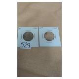 2 1968 Canadian Quarters