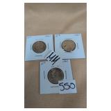 3 1967 Canadian Quarters
