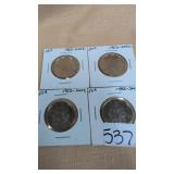 4 1952-2002 Canadian 50 Cent coins