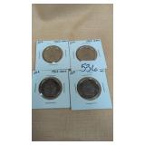 4-1952-2002 Canadian 50 cent coins
