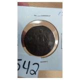 1911 British bronze coin,