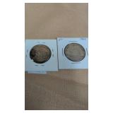2-1964 Canadian 50-cent coins 80% silver