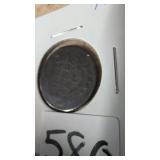 1760 copper Duit coin,