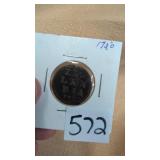 antique copper Duit coin 1720