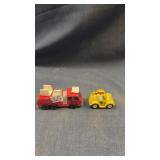 Tonka fire truck/ kin toy yellow car