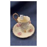 Vintage floral teacup