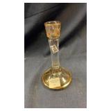 Crystal candle holder w/ gold trim