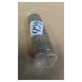 2001canadian .25 cent coin roll