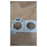 2-1963 Canadian 50-cent coins