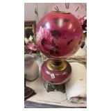 Antique hand painted lamp