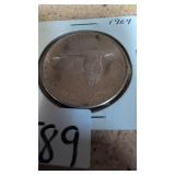 1967 Canadian silver dollar coin