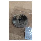 1989 1 oz silver Maple leaf coin