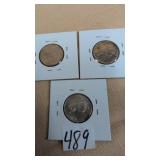 3 X 1967 25 cent coins