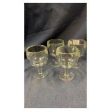 4 heavy water goblets