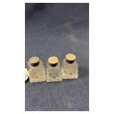 Antique s/p shakers with sterling silver and
