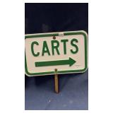 Vintage  metal golf course sign
