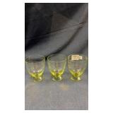 IKEA yellow footed glasses
