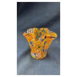 Art glass handkerchief vase