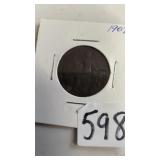 1907 French 5 Centimes,