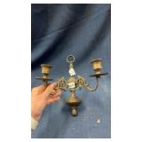 Brass wall sconce candle holder