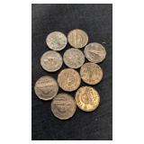 10 Canadian Nickles 1940's