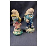 Smurf garden ornaments