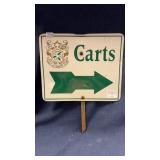 Metal Erie shores golf sign