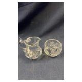Crystal cream & sugar set