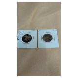 2- 1967 Canadian 25-cent coins 80% silver