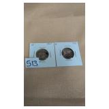 2- 1967 Canadian 25-cent coins 80% silver