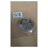 oz Canadian Silver Maple Leaf coin one troy ounce